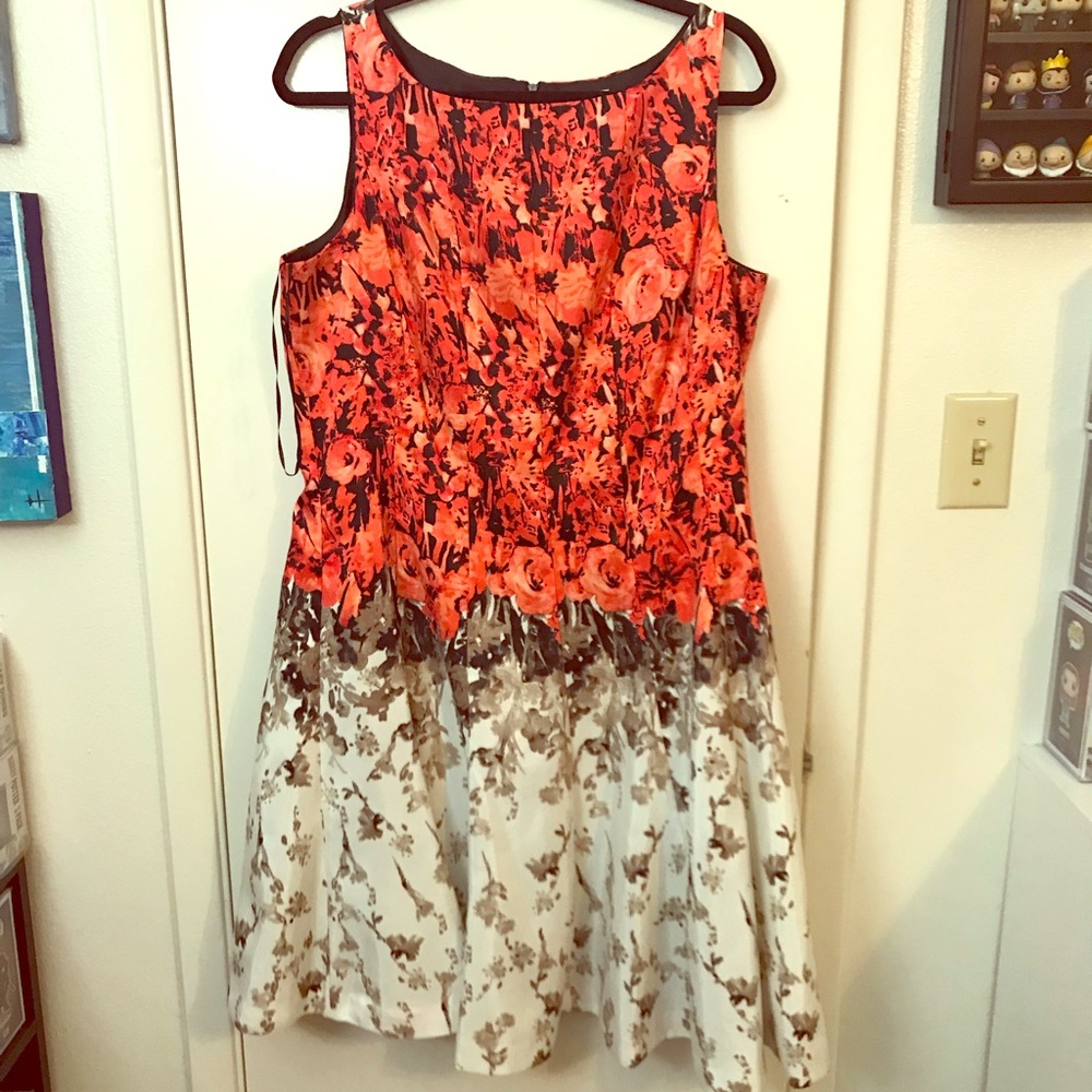 This is a size 16 J. Taylor fitted A-Line dress.